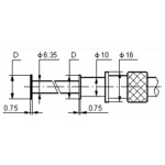 Mikrometr analogowy do rowków wewnętrznych 0 - 25 mm 0,01 mm HOGETEX